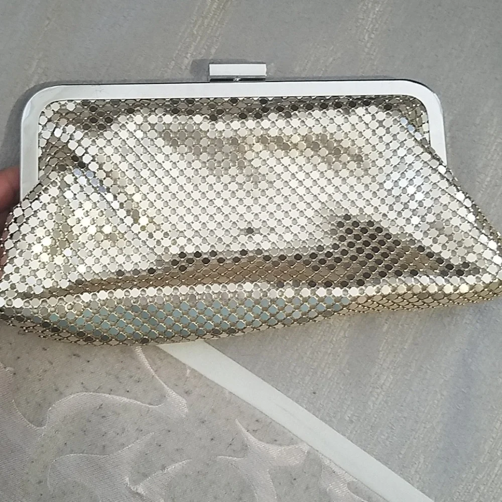 Lulu Townsend Gold Clutch